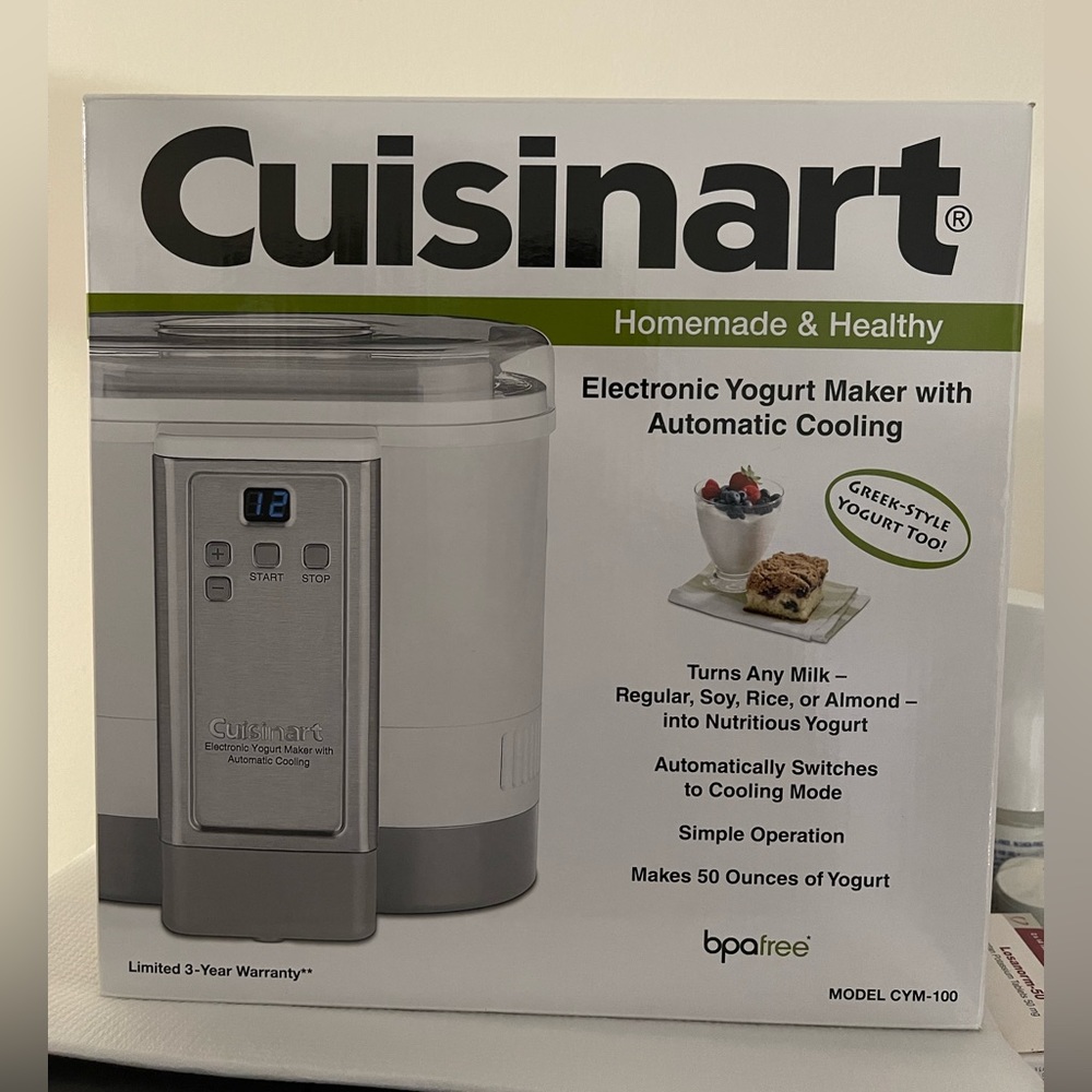 Cuisinart® Electronic Yogurt Maker with Automatic Cooling (CYM-100) : BRAND NEW